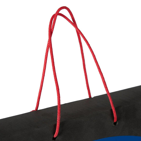 Close-up of red handle on Archery Target For Backyard Range And Outdoor Shooting Practice, Durable EVA Foam Target with Permanent Pattern