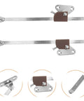 Set Of 2 Iron Cabinet Lid Support Hinges With Lift Off Design, heavy duty stability, durable gas springs for cabinets and furniture.