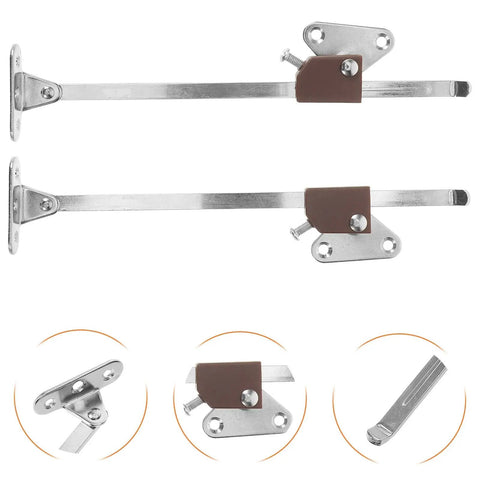 Set Of 2 Iron Cabinet Lid Support Hinges With Lift Off Design, heavy duty stability, durable gas springs for cabinets and furniture.