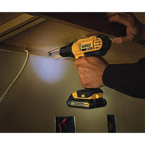 Heavy Duty 20V Max Lithium Ion Cordless Drill Driver Kit Featuring Rock Solid 1/2 Inch Chuck And Hella Compact Ergonomics Delivering Serious Torque For Pure Job Site Flex Renewed in use to drive screws into wood