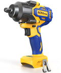 Heavy Duty Cordless Impact Wrench Compatible With Dewalt 20V Max Batteries for garage use with textured grip and LED light.