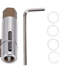 Hamwesh Heavy Duty 45# Steel Broken Pipe Extractor Tool with Hex Wrench, Dual Diameter Stripped Thread Remover Kit For Faucet Valve Repair And Home Maintenance Projects That Are Really Tough, with rings