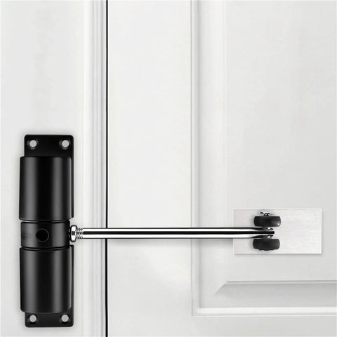 Silent Invisible Door Closer Kit For Home White Automatic Hinge Self Closing Low Noise Household Door Closer Mute Action Easy Install