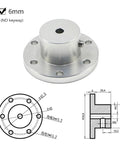Rock Solid Rigid Flange Coupling With Precision Keyway Shaft Connector For Heavy Duty Industrial Power Transmission 18mm Size showing 6mm anodized aluminum part.
