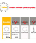 7 Spline compatibility guide for Hella Tough 7 Spline Lug Nut Key And Socket Wrench For Fuel Wheels And Rims M14 Thread.