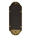 Back view of Vintage Gold Wall Mounted Candle Sconce With Mirrored Backplate And Floral 3D Woven Texture showing sturdy metal design.
