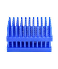 Must-Have Test Tube Drying Rack Set, 66-Position Plastic Spike Rack For 12 To 16 mm Tubes, 2 Pack In Blue shown