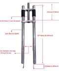 Beefy 1 Inch Threaded Non Suspension Bicycle Fork For 26 Inch 700C And 29 Inch Wheels With Double Aluminum Shoulder Crown