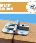 Installed 2-pack zinc alloy cabinet hinges with 180-degree adjustment on a wooden desk edge