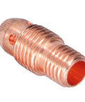 Heavy Duty Premium Copper TIG Collet Body Replacement Parts Fits 13N24 13N 796F WP 9F torch, showing smooth copper finish.