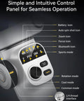Control panel of 3 Axis Phone Gimbal With AI Tracking Sensor, showing various mode icons and settings.