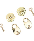 Vintage Hasp Latch Lock Set For Jewelry Boxes And Wooden Cabinets With Rustproof Zinc Alloy And Iron Construction Glossy Finish