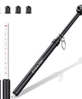EVOULTES straight dual-head tire pressure gauge, 10–150 PSI, black metal, includes 4 valve caps.