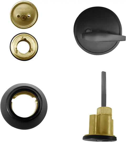 Keyed Alike Front Door Lock Set With Deadbolt And Knob, Oil Bronze Finish, 5 Pack, Single Cylinder Exterior Door Hardware components