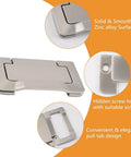 4 Pack Nickel Pocket Door Handles Flush Ring Pulls Hidden Furniture Handles With Screws Concealed Zinc Alloy Knobs for cabinets