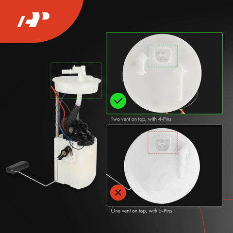 Honda CR-V Fuel Pump Module Assembly With Sending Unit, 4 Pin Connector, 2 Tube Ports, For 2002 2003 2004 2005 2006 2.4L Replacement displayed