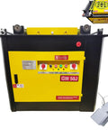 Go Hard Heavy Duty Electric Rebar Bender 4000W Motor Automatic Steel Bar Hoop Bender front view with control panel and foot switch.