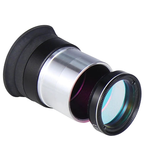 Close-up of 1.25 Inch Plossl Eyepiece 4mm Fully Multi Coated, 4 Element Optics in All Metal Construction with threaded filter view