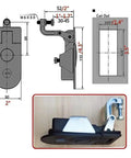 Diagram and photo of 4 Pack Flush Mount Compression Latches With Trigger Action Adjustable for RV Truck Doors Tool Boxes