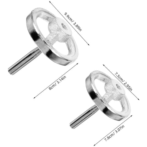 Heavy Duty Carbon Steel Handwheel With Durable Chrome Plating And Ergonomic Rounded Square Edge Design Perfect For Machining Jobs On CNC Lathe Drilling Tools And Industrial Equipment, 9.9cm size
