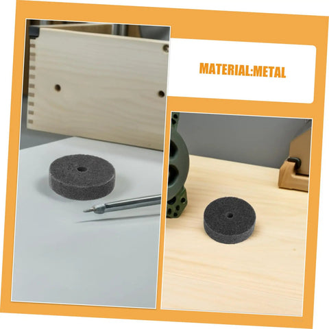 Heavy Duty 6-Piece Nylon Buffing Wheels With 3 Inch Width And One Quarter Inch Bore Hole For Bench Grinder Polishing Wood Metal Furniture Projects on display.