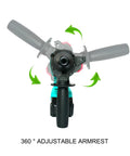 18V SDS Plus Brushless Cordless Rotary Hammer Drill handle with 360-degree adjustable armrest shown from front view