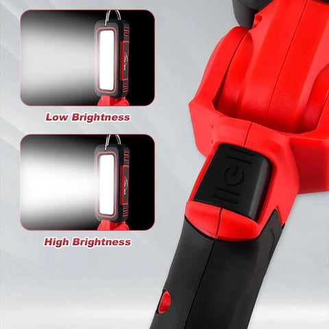 Cordless LED Work Light 2500 Lumens With Three Heads 2 Modes Milwaukee 18V Compatible No Battery Included Portable Inspection Light