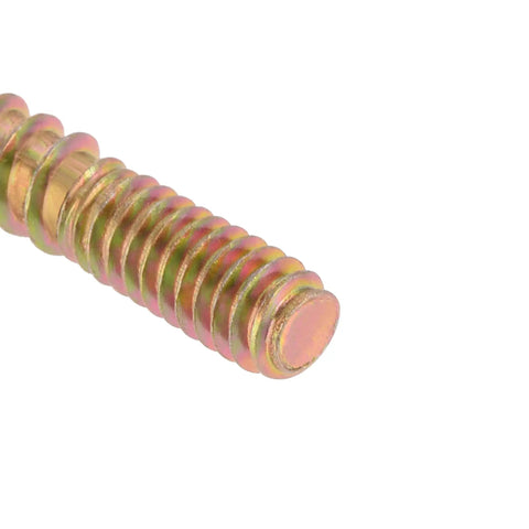 Close-up view of Heavy Duty 1/4-20 X 1-1/4 In Zinc Plated Hanger Bolts from 20 Pack, showing threaded rod detail.
