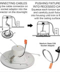 Installation guide for 6 Inch Integrated LED Recessed Downlight With Night Light Trim, 11W 670 Lumens, Wet Rated.