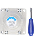 Industrial Pneumatic Rotary Lever Air Hand Valve With Compact 3 Position 4 Way Flow Control model 4HV310, front view