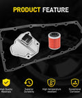 All In One CVT Transmission Filter And Oil Pan Gasket Kit For Nissan with filter, gasket, and cooler filter shown