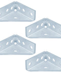 4 Pack 90 Degree Gusseted Fitting For 1-5/8 Inch Strut Channel Electro-Galvanized Corner Brackets 7 Hole Pattern