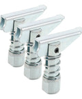Solid 3 Piece Fork Positioner Limit Pins With Large Base And Reinforced Structure For 3 Ton Forklift showing spring loaded plunger locks.