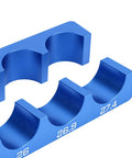 Top Notch Aluminum Alloy Bike Front Fork Hub Clamp With Precision CNC Machined Vise Insert For Easy Repair And Durable Maintenance Work, blue multi-size insert.