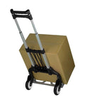 Foldable Aluminum Hand Truck Dolly With 165 Lb Capacity, Rugged Indoor Outdoor Trolley Cart With Rubber Wheels carrying box