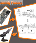 Metal Fighter Jet Puzzle For Adults And Military Enthusiasts, Dope DIY Attack Plane Model Kit assembly instructions
