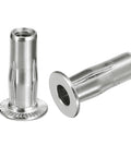 M6 Multi Grip Rivet Nuts 10 Pack With Nuts Included Pro Grade Built Tough Pre Bulbed Shank Flat Head Threaded Insert Nut 304 Stainless Steel