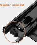 Badass Heavy Duty Keyboard Tray Guides With Ball Bearing Slides Three Fold Extensions Built To Last Thick Steel Rust Resistant Black Finish Smooth Desk Glides 10 Or 12 Inch Lengths 35 Or 60mm Lugs Easy Assembly For Pros Seeking Top Gear anti-collision rubber mat close-up