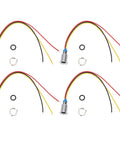 Lit Brightness Round LED Indicator Lights Prewired Common Cathode 10mm Panel Mount 3-6V Multicolor for Automotive CNC Industrial