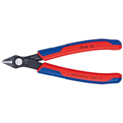 5-Inch Electronics Super Knips With Comfort Grip, Flush-Cut Snips For PCBs And Fiber Optic Cables, Induction-Hardened 64 HRC Blades