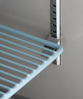 Close-up of epoxy shelf in Commercial Two Door Reach In Freezer 54 Inch Wide 47 Cubic Foot Capacity Stainless Steel Double Door Cold Storage.