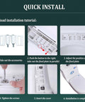 Installation guide for Heavy Duty Square Toilet Seat With Quiet Soft Close Hinges In Classic White, featuring step-by-step images.