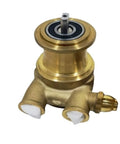 Heavy Duty Positive Displacement Rotary Vane Pump Built Tough For Smooth Industrial Circulation And Zero Drama Self Priming With Silent Flow And Auto Guard close-up view of brass housing with pressure relief outlet
