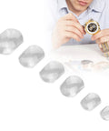 6 Piece Watch Repair Kit With Magnifying Loupe For Fine Movement Work And Date Adjustment shown with watch and tools