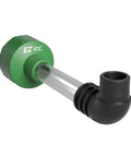 AC Drain Line Cleaner Adapter with clear view tube, universal fit, and easy grip elbow for unclogging PVC HVAC drain lines.