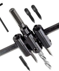 LifCratms adjustable hole saw circle cutter in black with drill bit and hex key, 1-3/16 to 7-7/8 in.