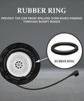 Close-up of rubber ring in a gas cap replacement for Dodge Ram 1500 2500 3500 Charger and Challenger, automotive fuel tank cap cover.