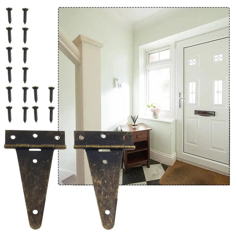 Bronze Hinges For Wood Wine Box Repair Kit Two Pack With Galvanized Iron Hardware T Shaped Tool And Screws Replacement Supplies
