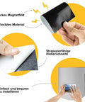 Demonstration of Self-Stick Magnetic Sheets 10-Pack With Extra Strong Adhesive For Photos, Labels, Magnets, And Whiteboards