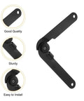 2 Pack Lid Support Hinges Rotatable Folding Lift Up For Furniture Cabinets Chests Jewelry Boxes And Wooden Boxes Durable Iron Construction 8.9 Inches Long 0.79 Inches Wide Easy Install, shows hinge mechanism close up.